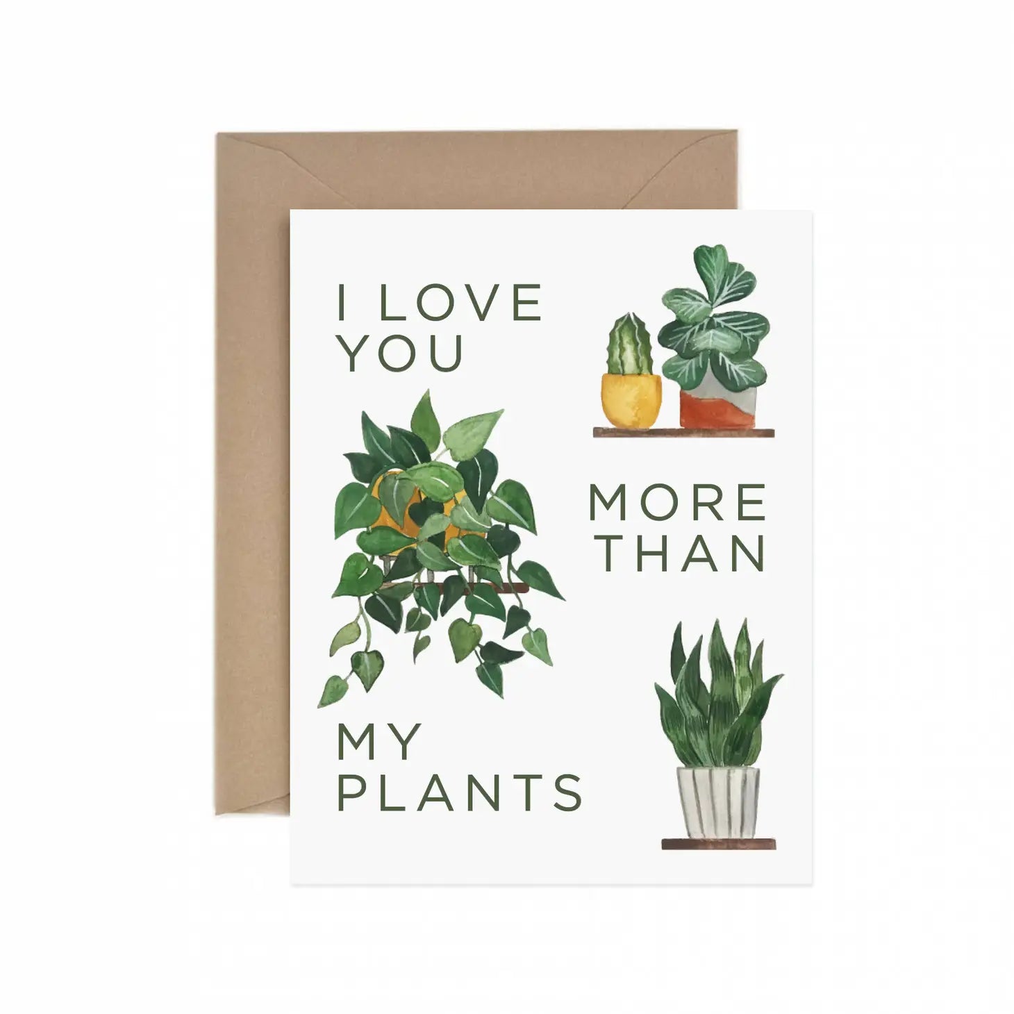 Grußkarte Pflanzen - Love you