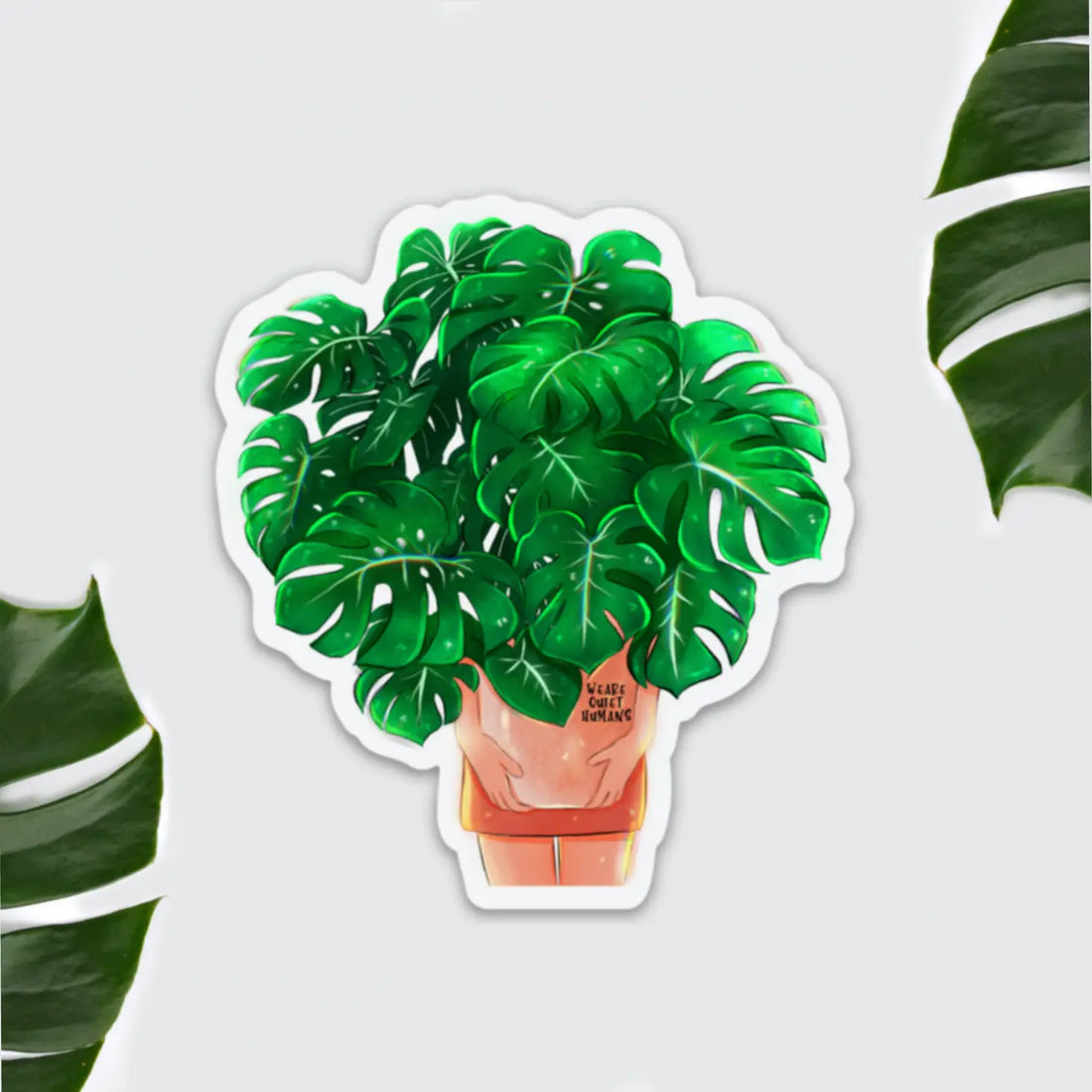 Magnet - Monstera deliciosa Mädchen mit Topf
